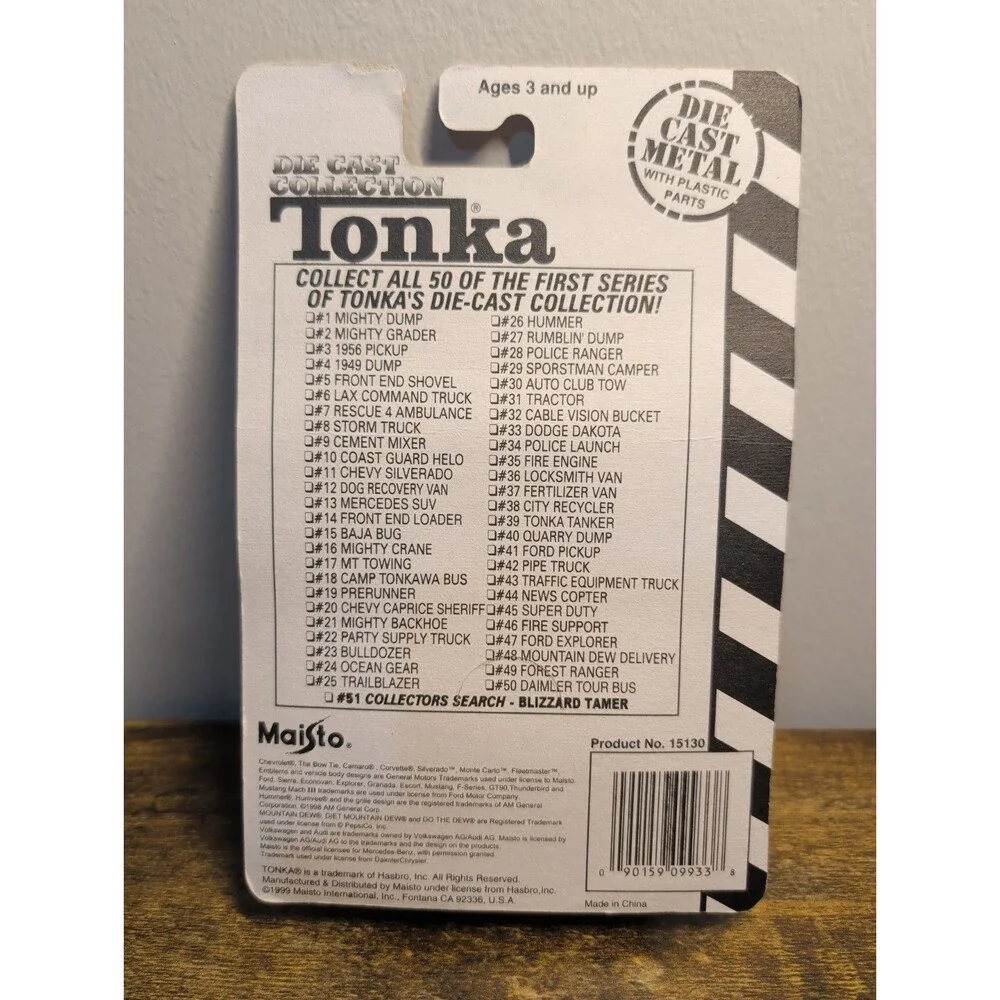 Tonka Die Cast Collection - 1998/1999 Trucks - New/Sealed